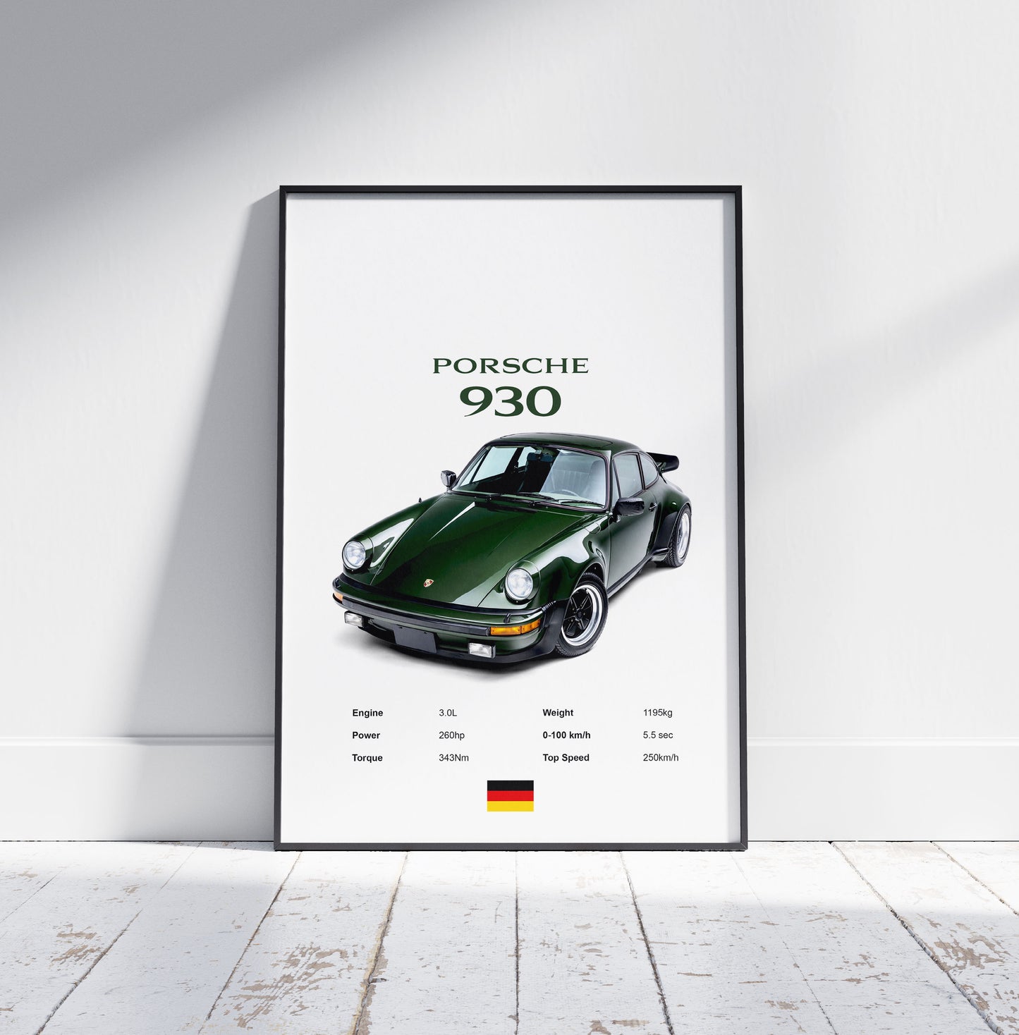 Porsche 930 Poster Print