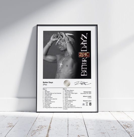 2Pac Poster - Better Dayz Album Cover Poster Print