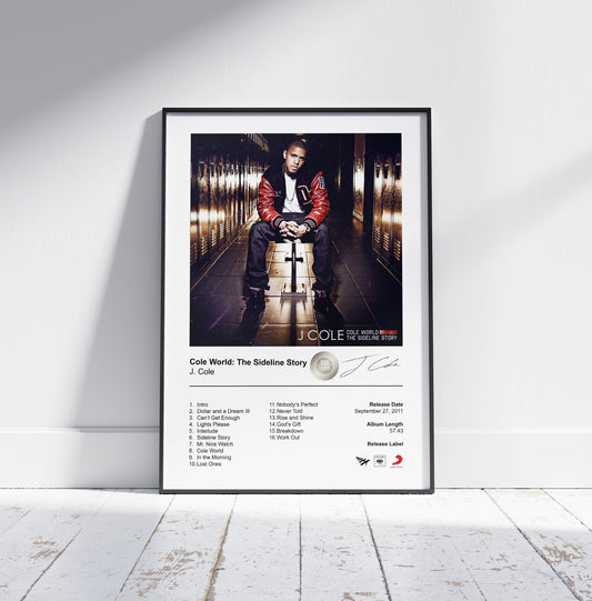 J. Cole Poster - Cole World: The Sideline Story Album Cover Poster Print