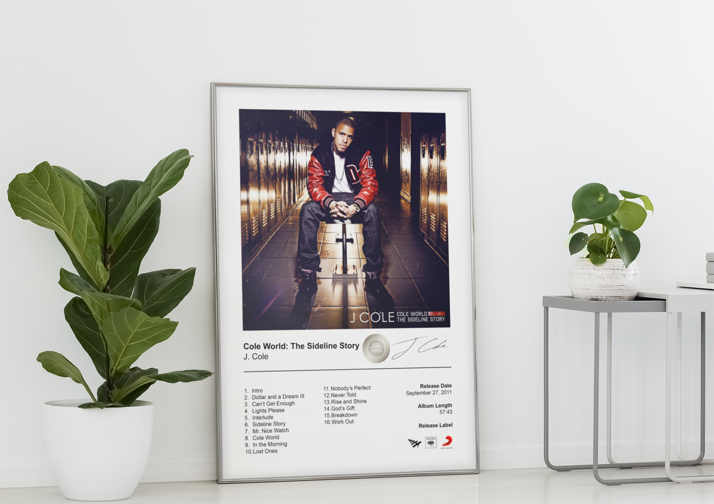 J. Cole Poster - Cole World: The Sideline Story Album Cover Poster Print