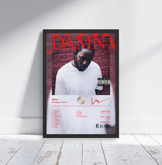 Kendrick Lamar Poster - Damn Album Cover Poster Print - STUDIO EDITION