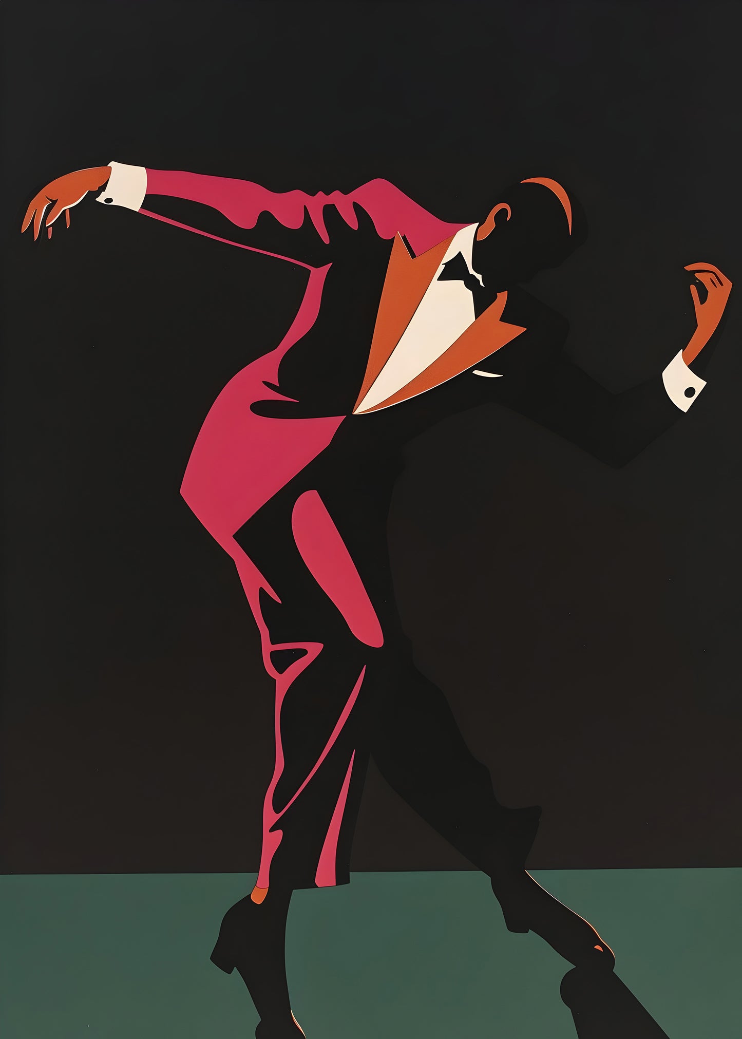 Between the Beats – Abstract Wall Art Poster Print, Bold Modern Minimalist Design, Available Framed