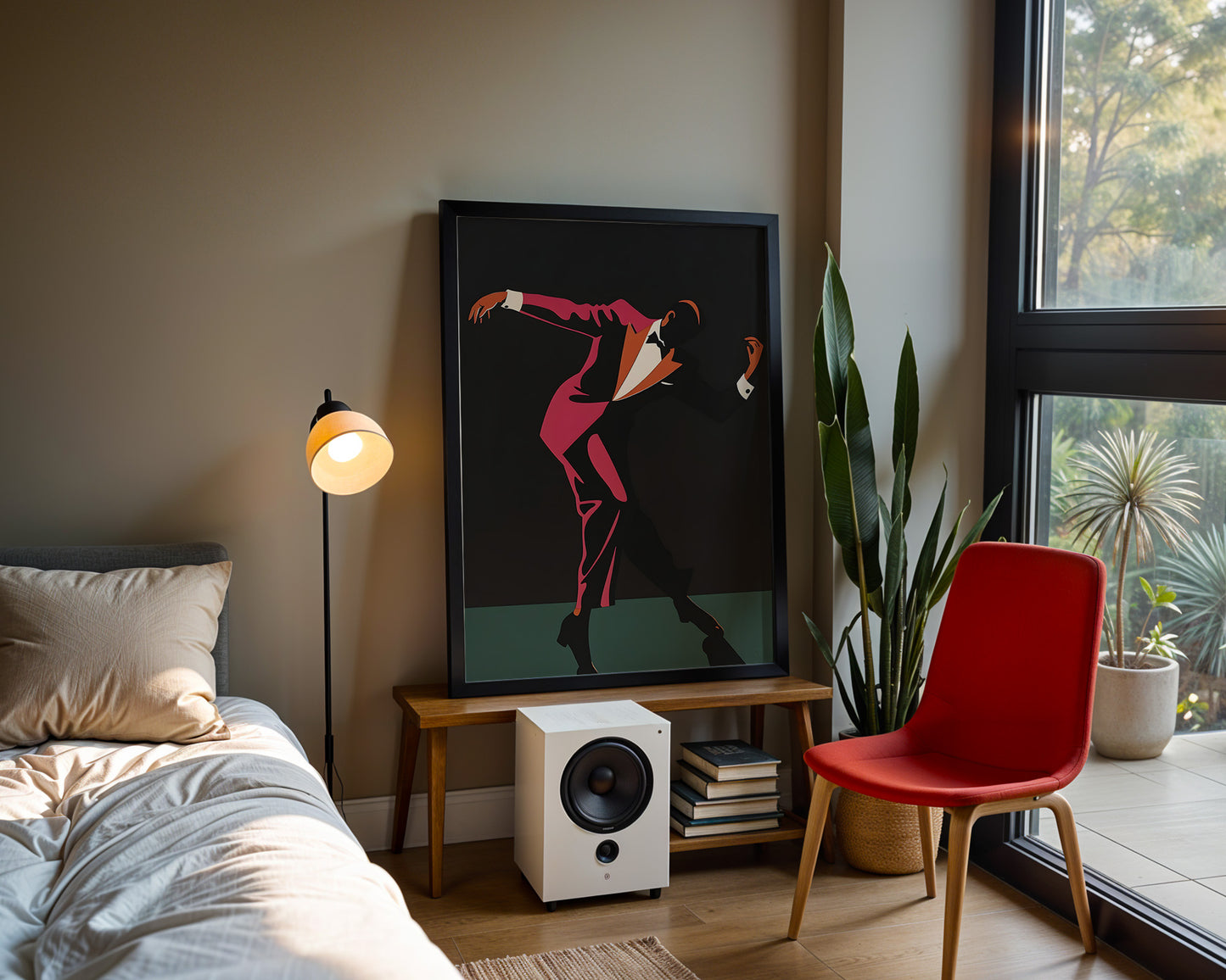 Between the Beats – Abstract Wall Art Poster Print, Bold Modern Minimalist Design, Available Framed