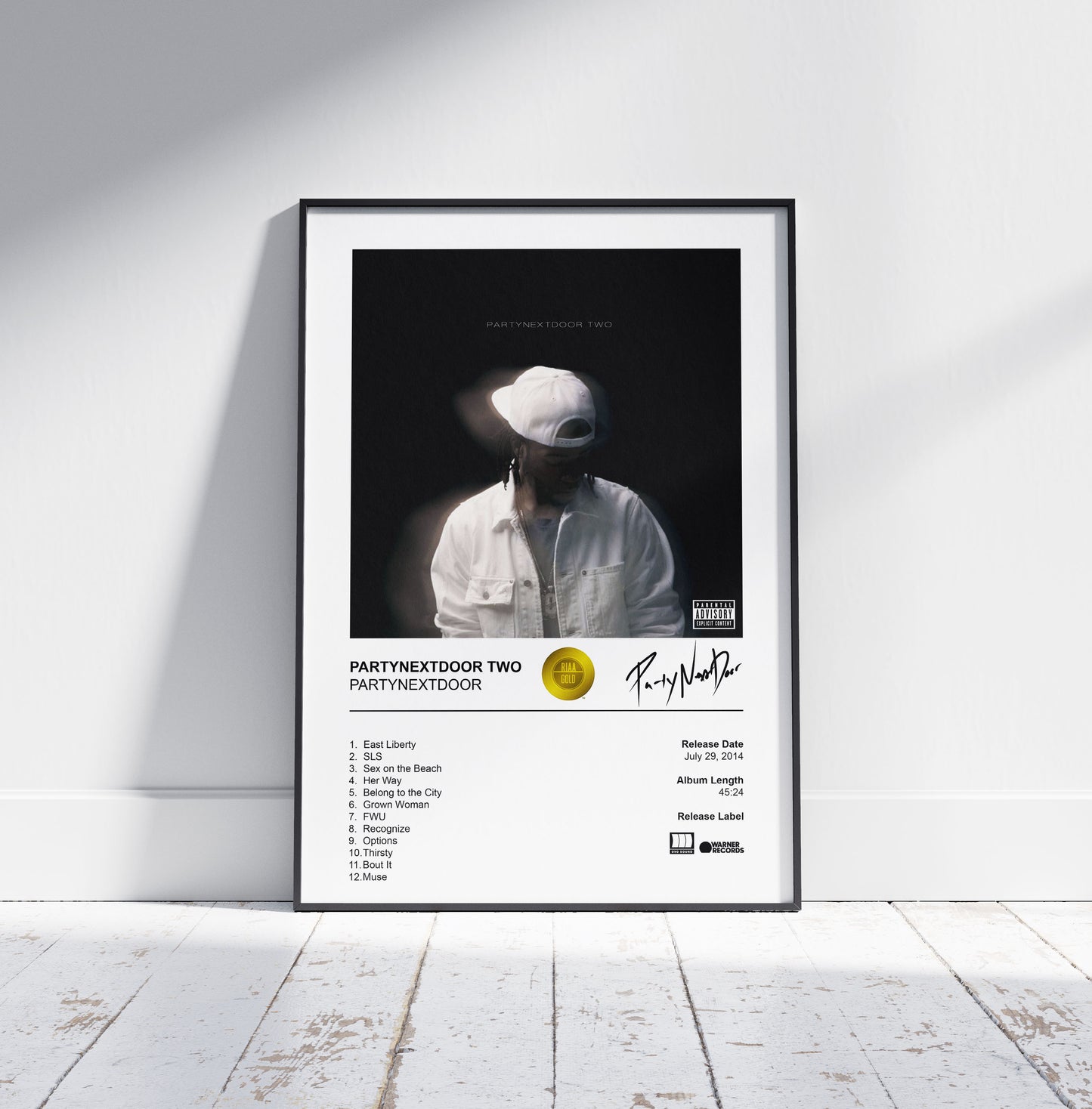 PARTYNEXTDOOR Poster - PARTYNEXTDOOR TWO Album Cover Poster Print