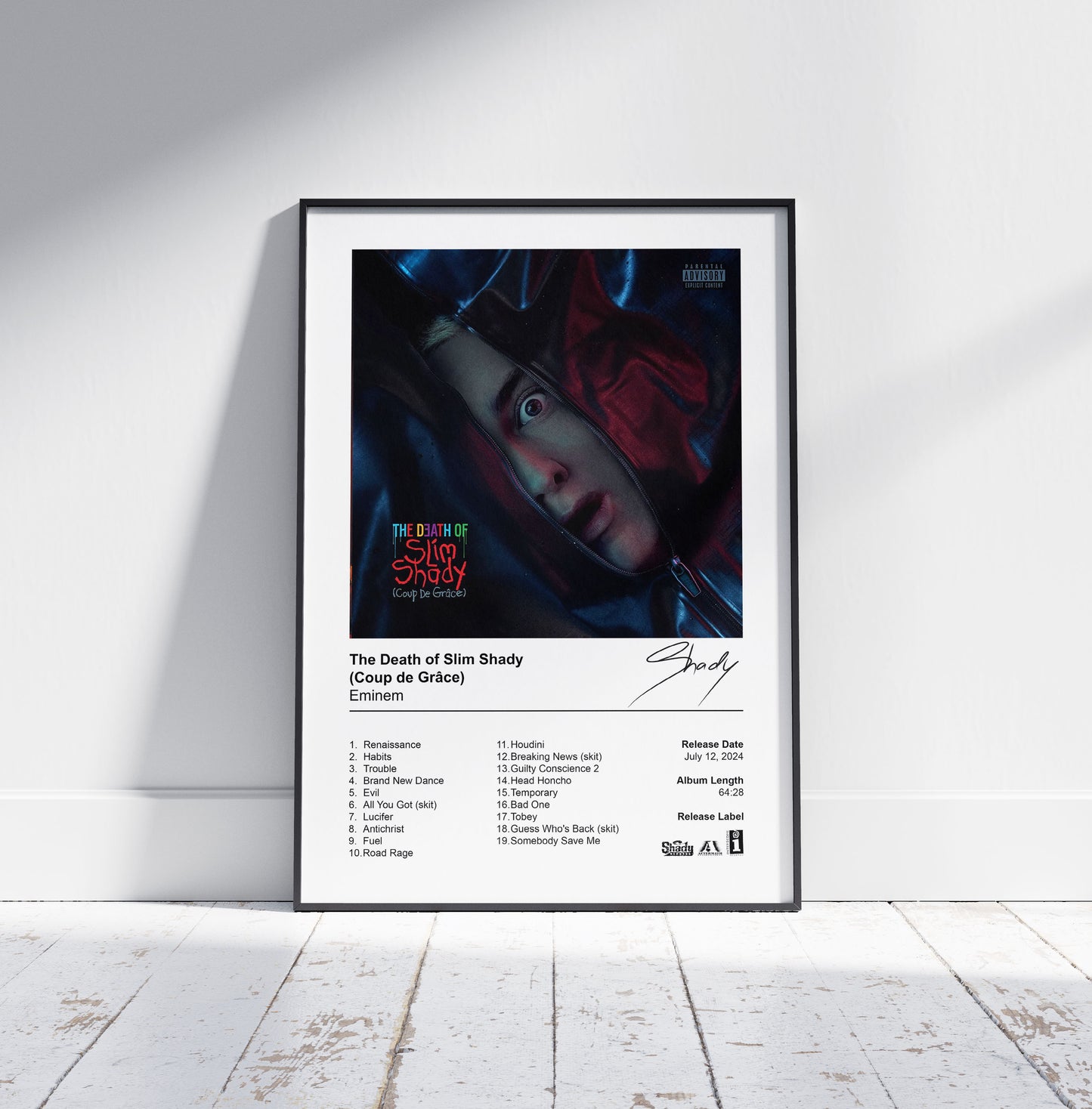 Eminem Poster - The Death of Slim Shady Album Cover Poster Print