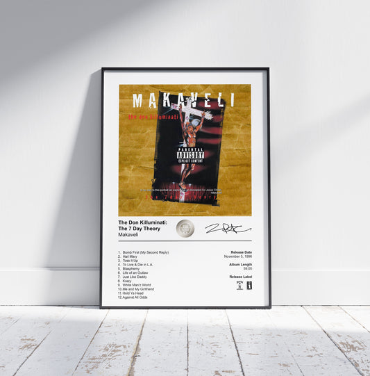 2Pac Makaveli Poster - The Don Killuminati: The 7 Day Theory Album Cover Poster Print