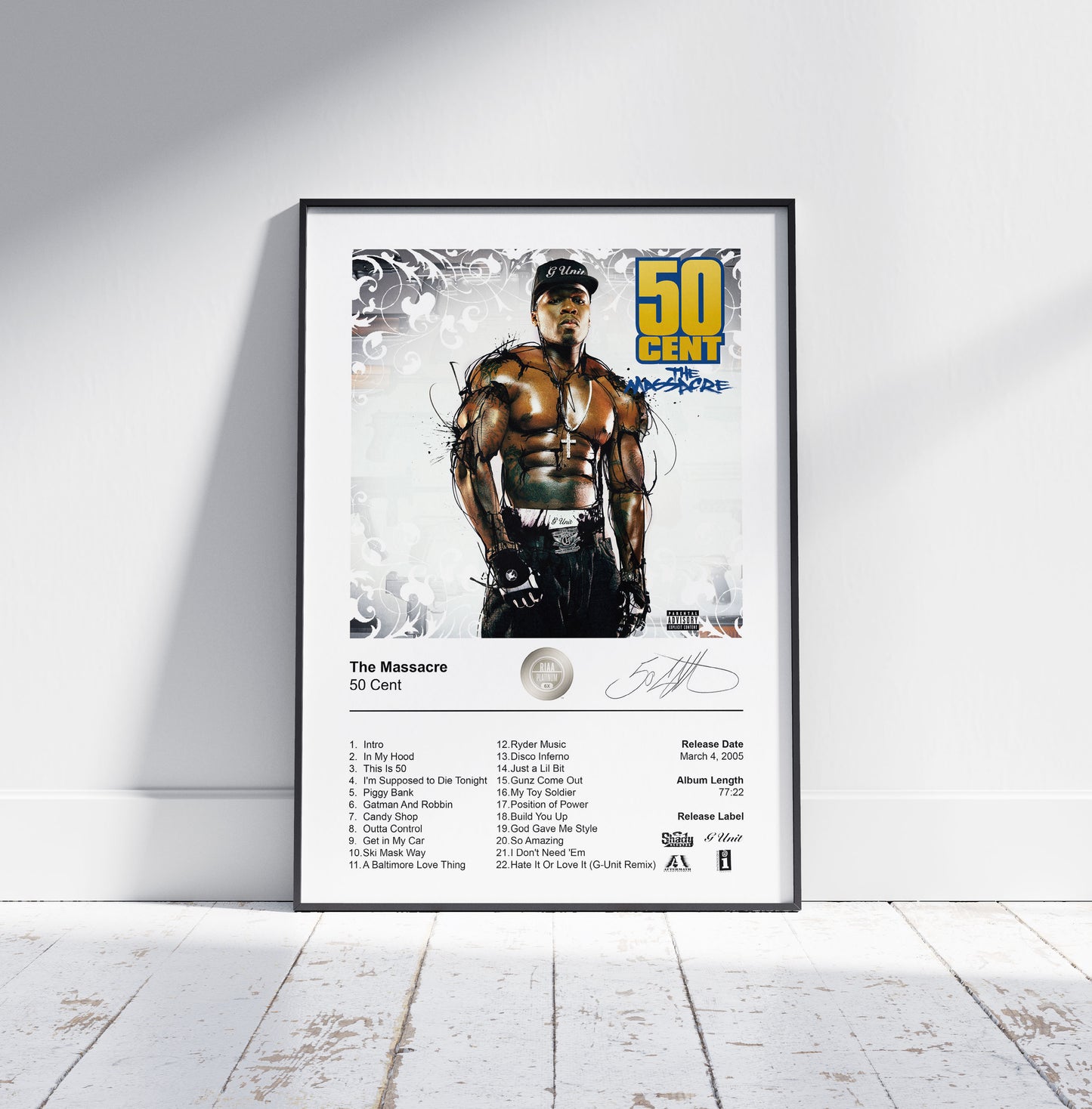 50 Cent Poster - The Massacre Album Cover Poster Print