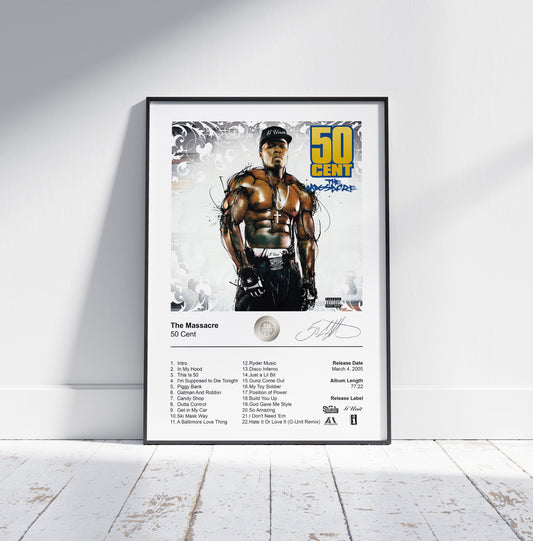 50 Cent Poster - The Massacre Album Cover Poster Print