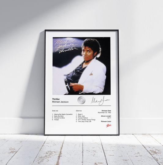 Michael Jackson Poster - Thriller Album Cover Poster Print