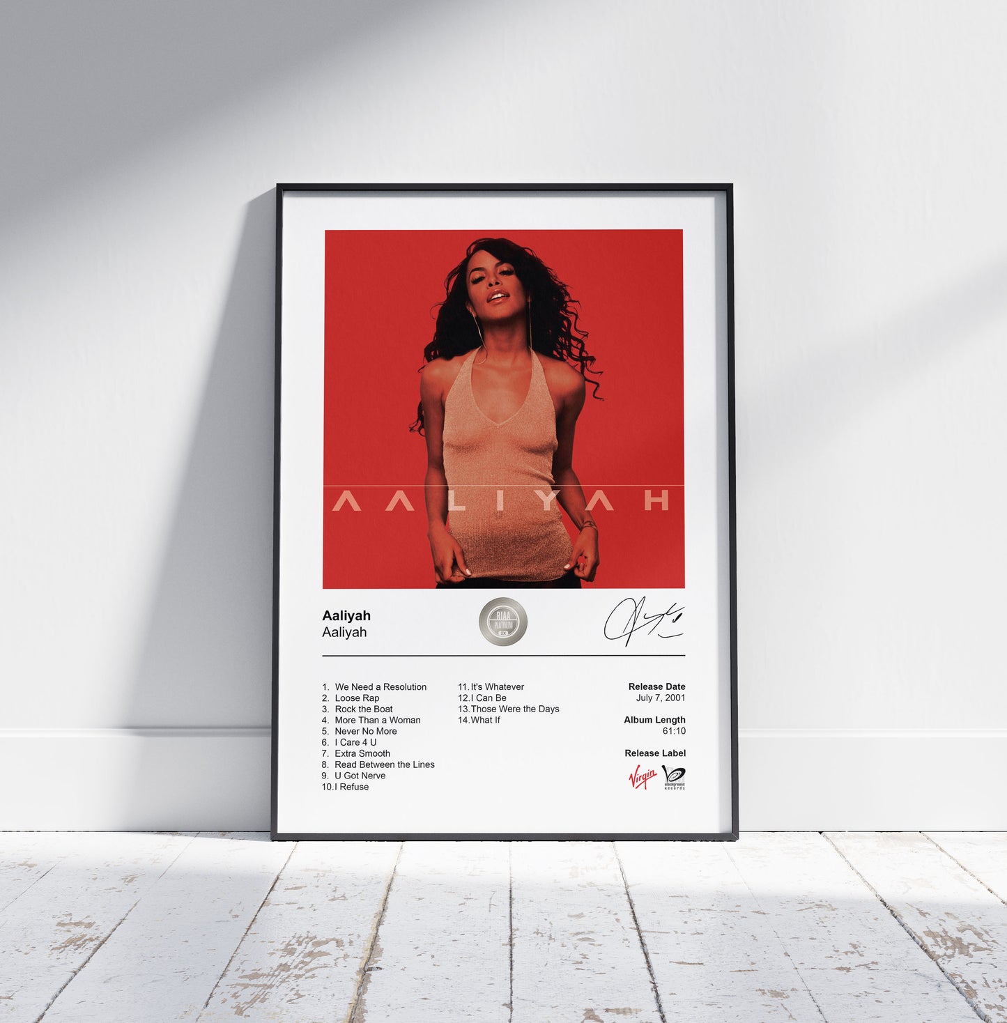 Aaliyah Poster - Aaliyah Album Cover Poster Print