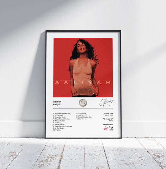 Aaliyah Poster - Aaliyah Album Cover Poster Print