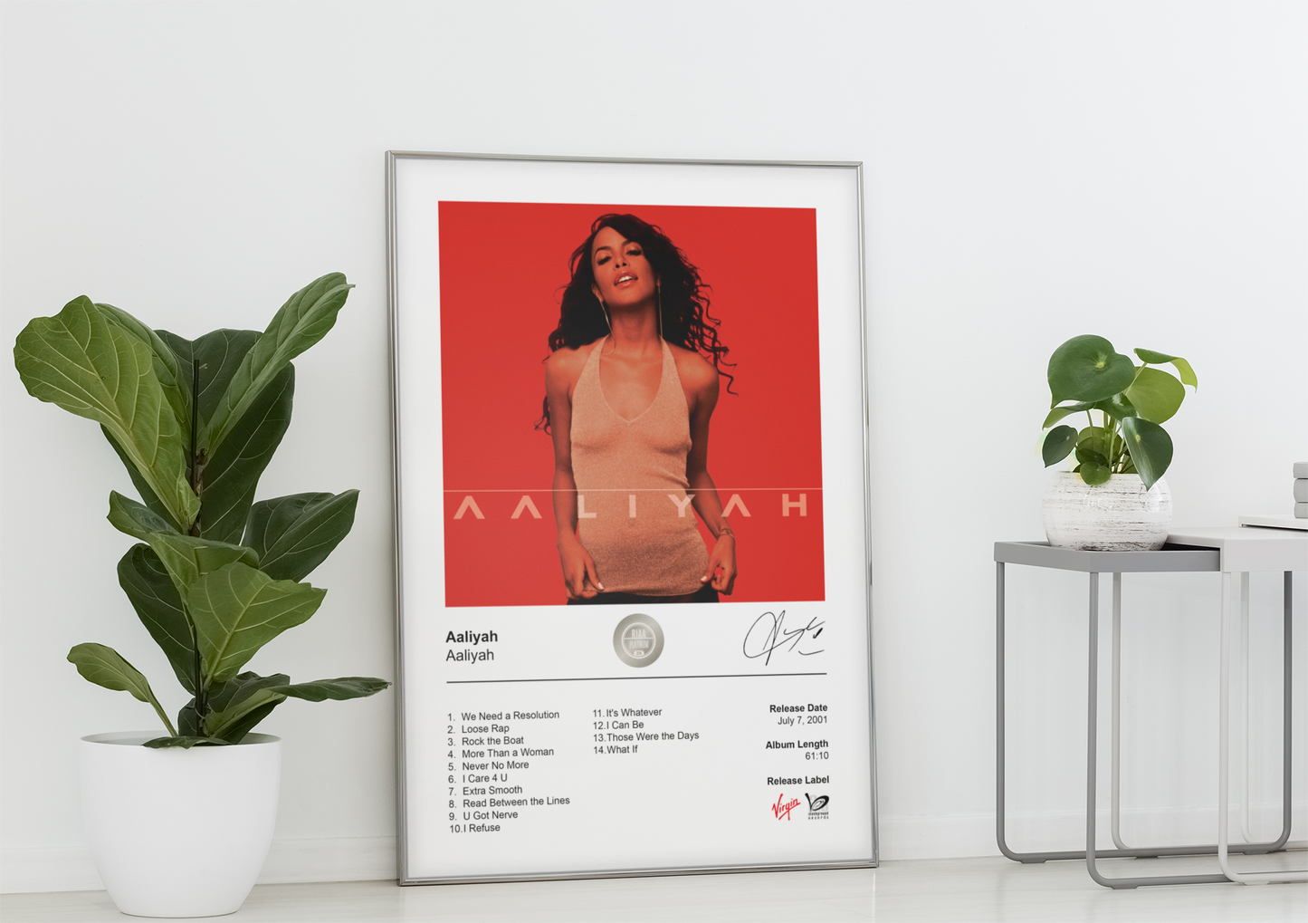 Aaliyah Poster - Aaliyah Album Cover Poster Print