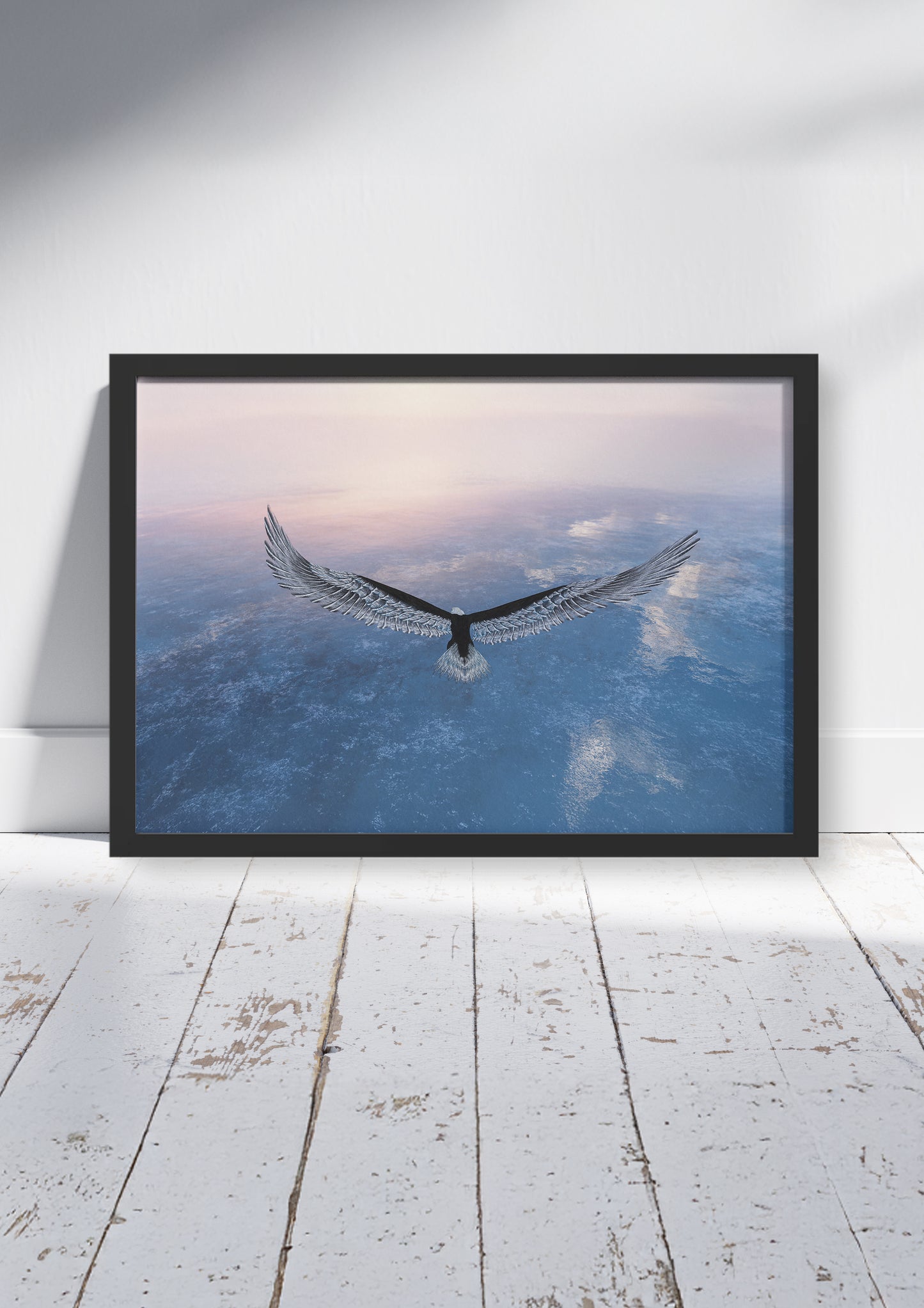 Above All Else  – Bird Wall Art Poster Print, Vibrant Eagle Design, Available Framed