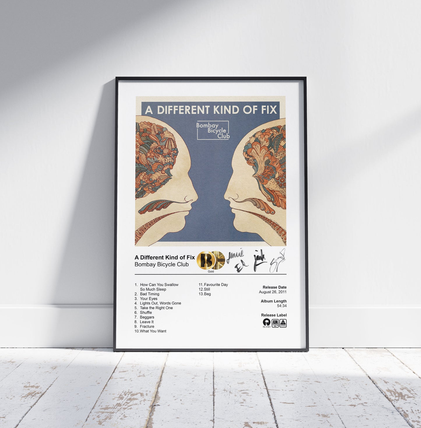 Bombay Bicycle Club Poster - A Different Kind of Fix Album Cover Poster Print