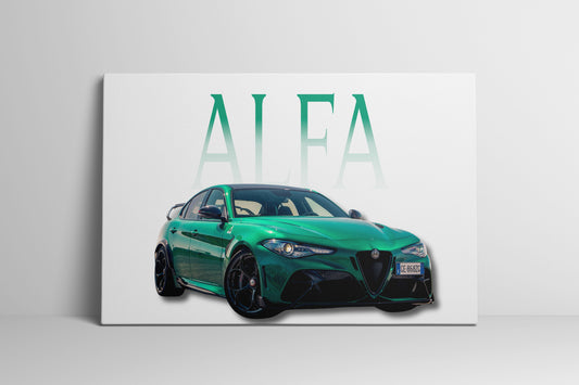 Alfa Romeo Giulia Wrapped Canvas