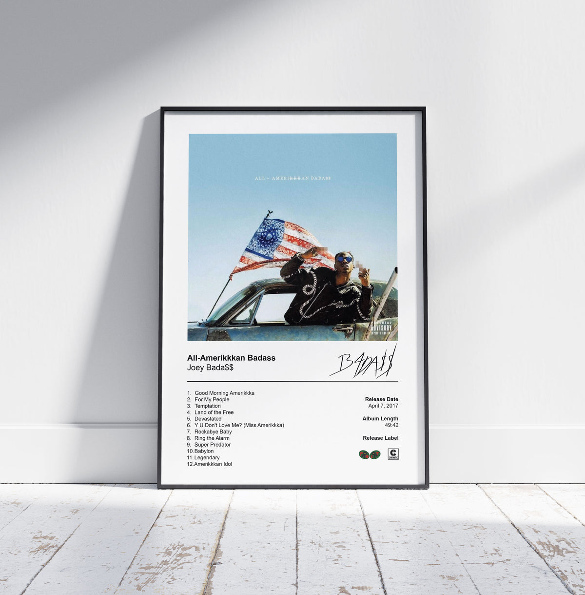 Joey Badass Poster - All-Amerikkkan Badass Album Cover Poster 