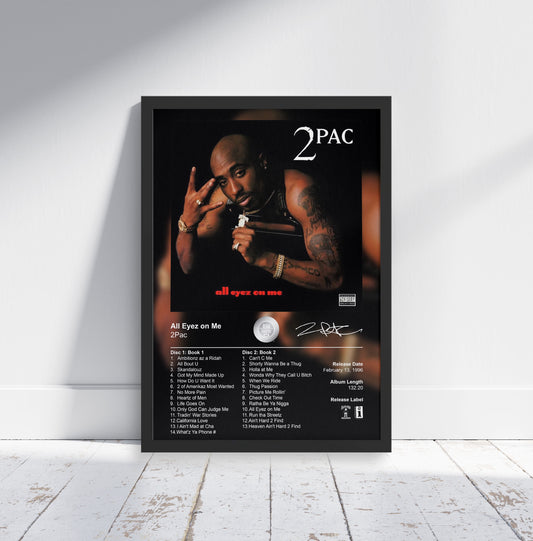 2Pac Poster - All Eyez On Me Album Cover Poster Print - STUDIO EDITION