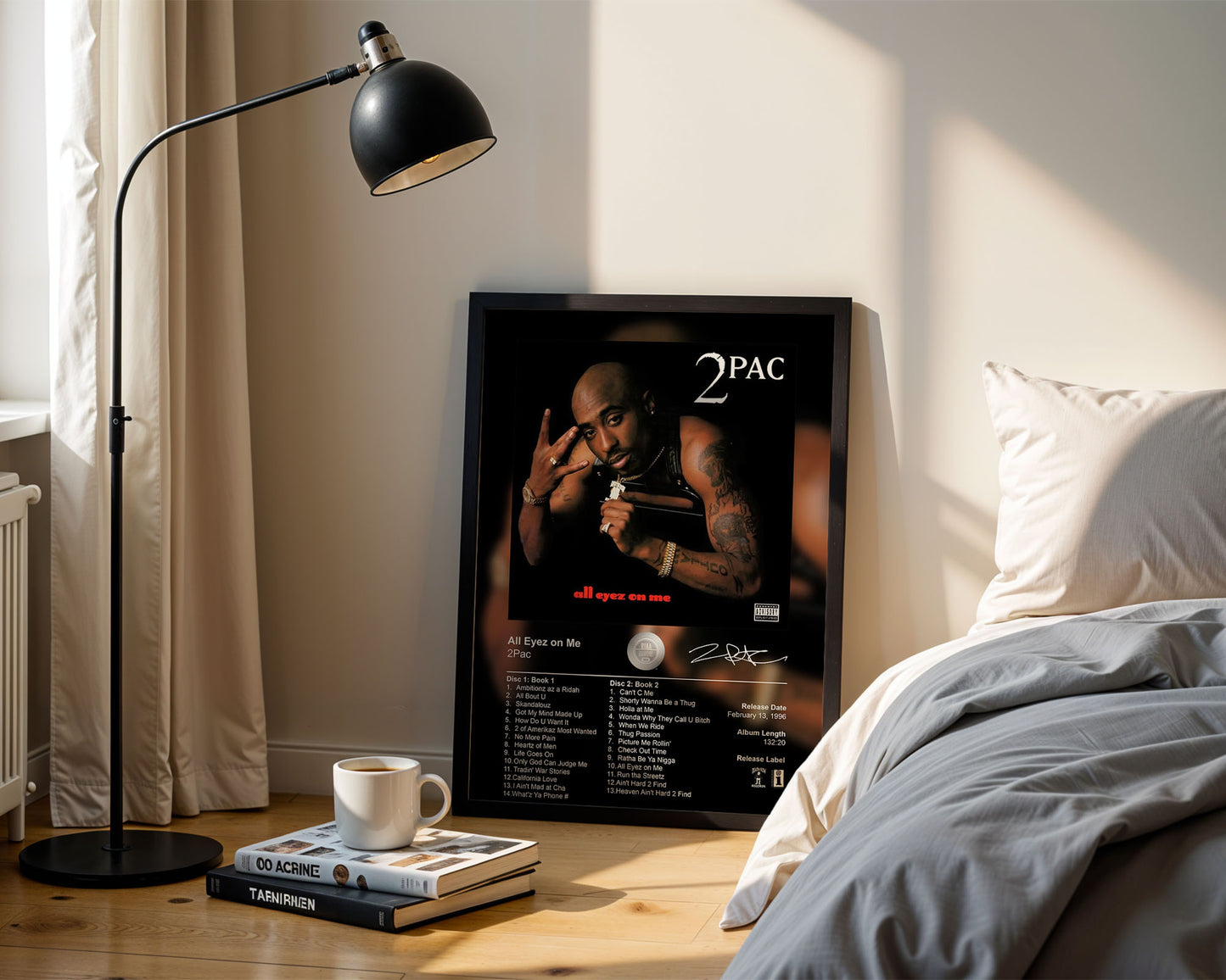 2Pac Poster - All Eyez On Me Album Cover Poster Print - STUDIO EDITION