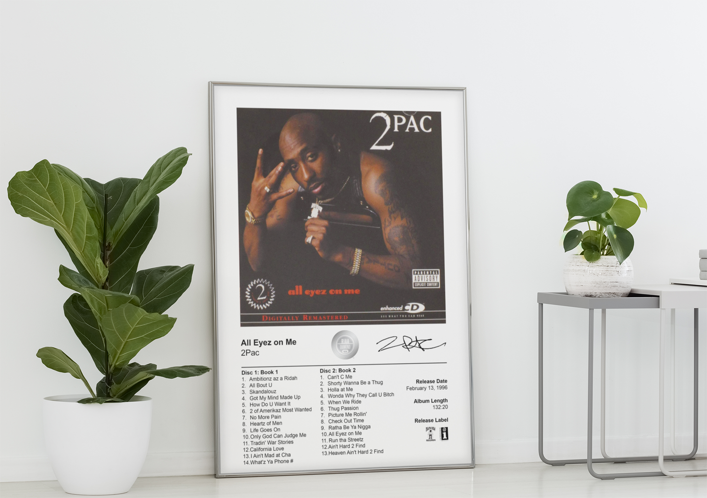 2Pac Poster - All Eyez On Me Album Cover Poster Print