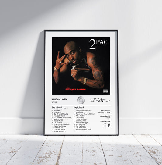 2Pac Poster - All Eyez On Me Album Cover Poster Print