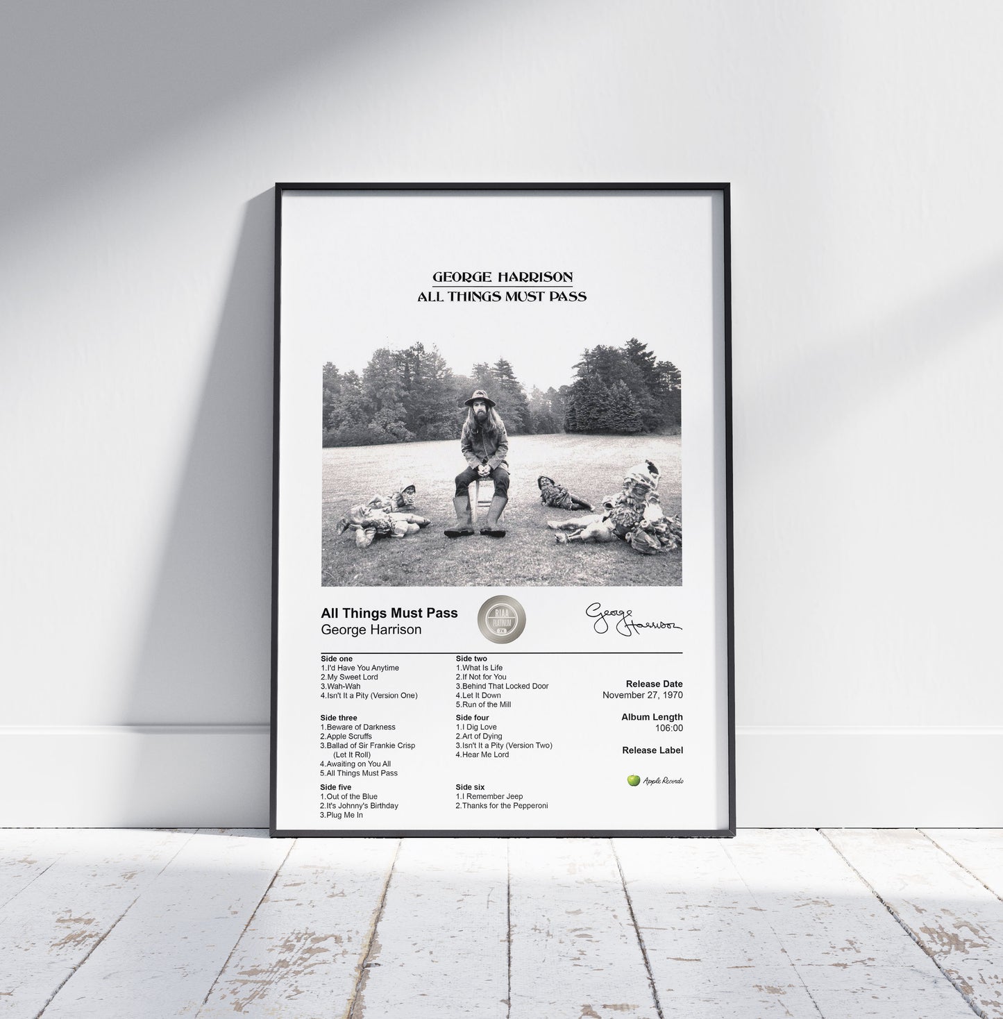 George Harrison Poster - All Things Must Pass Album Cover Poster Print