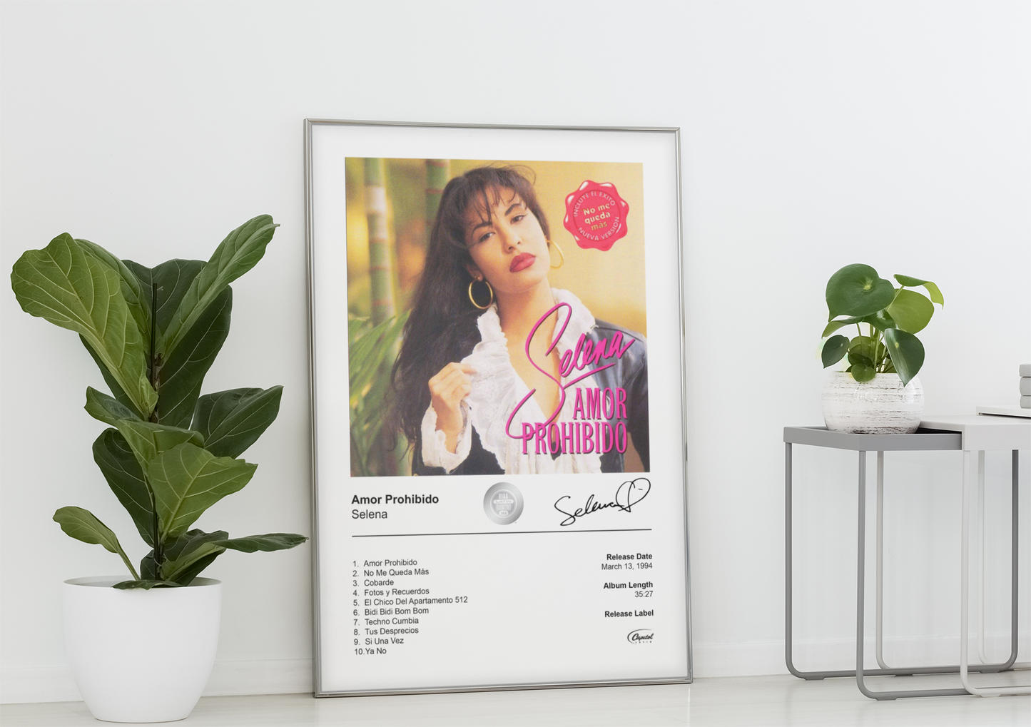 Selena Poster - Amor Prohibido Album Cover Poster Print