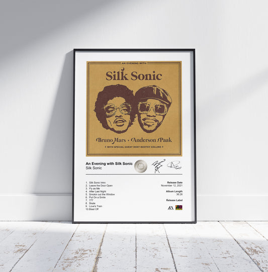 Silk Sonic Poster - An Evening with Silk Sonic Album Cover Poster Print