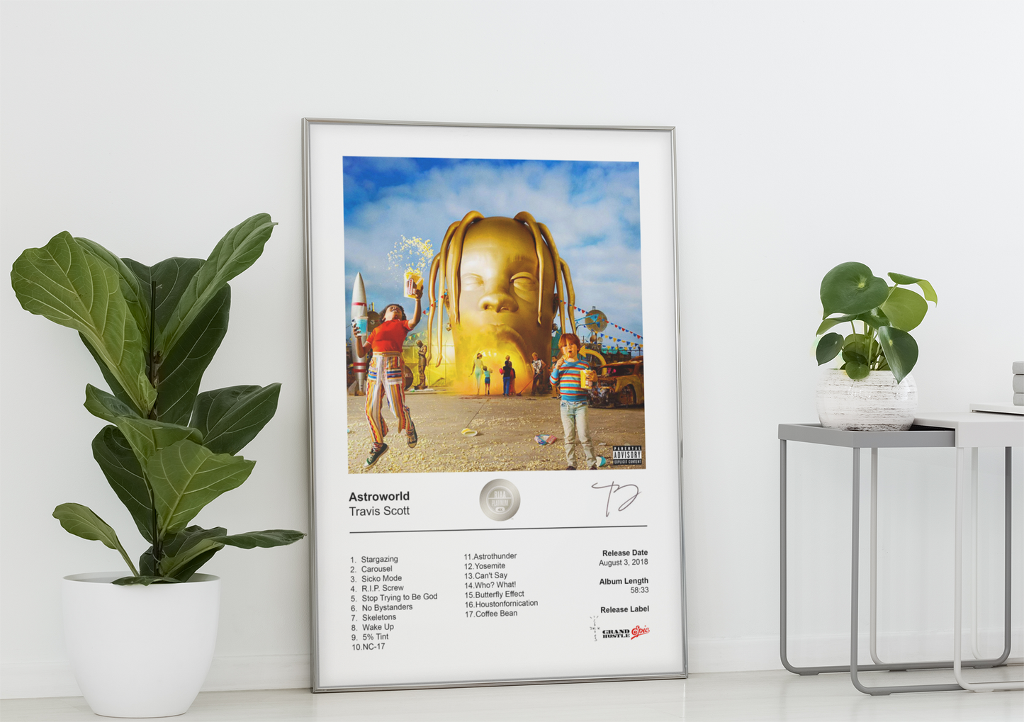 Travis Scott Poster - Astroworld Album Cover Poster Print