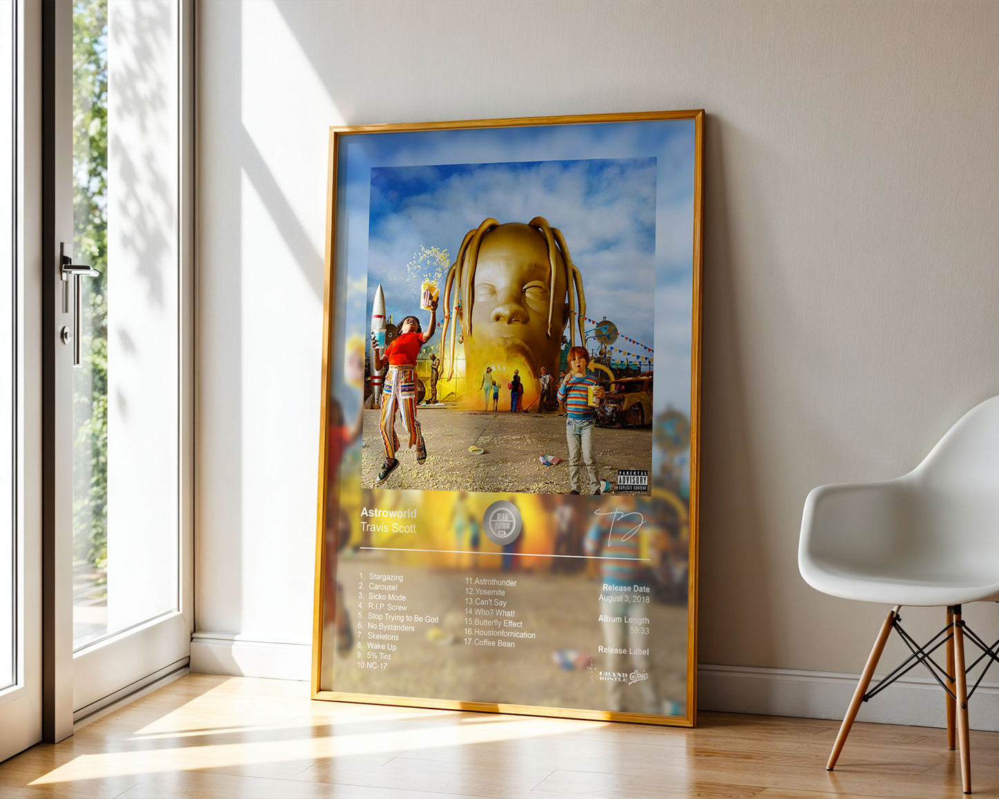 Travis Scott Poster - Astroworld Album Cover Poster Print - STUDIO EDITION