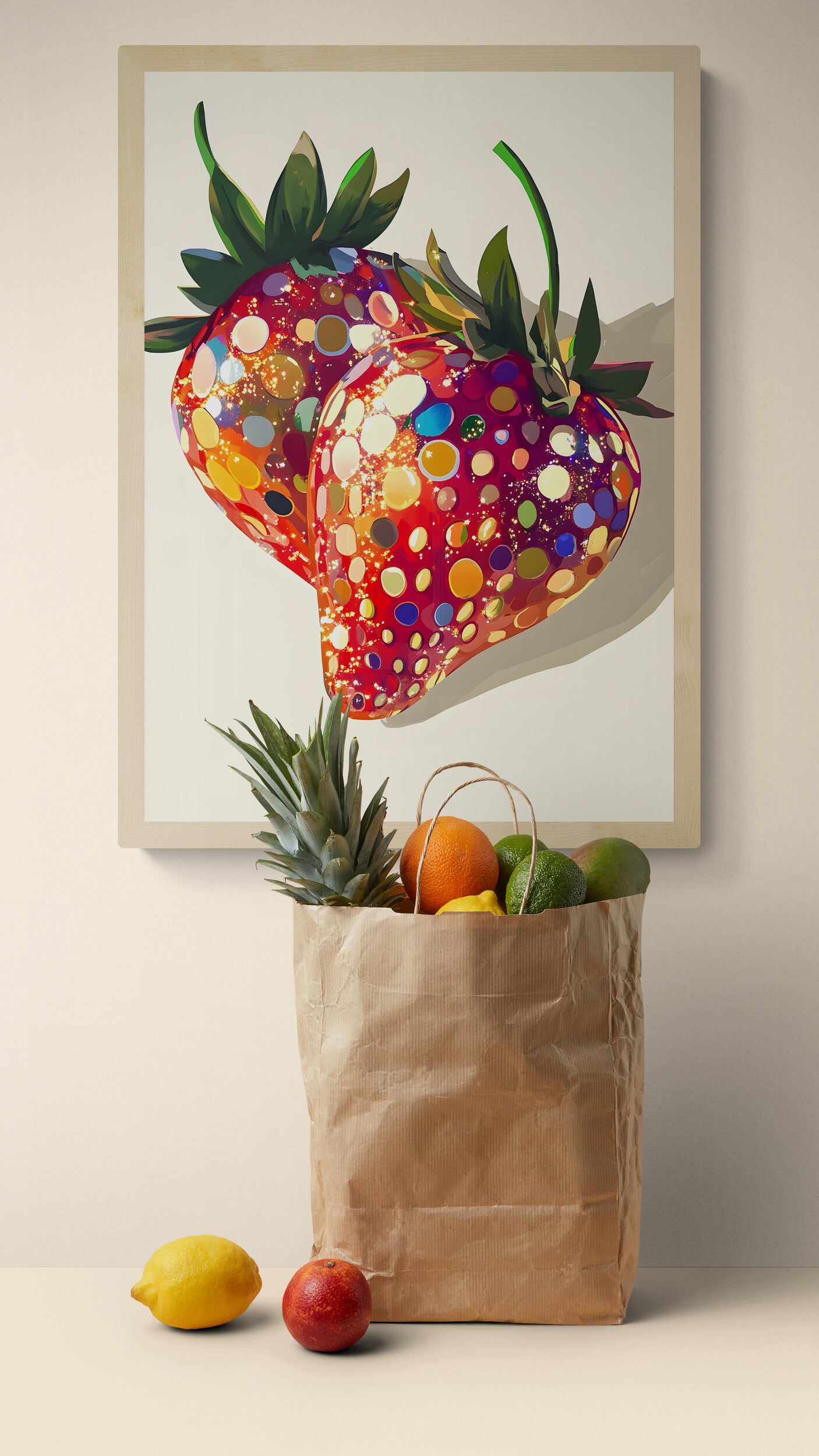 Strawberry Sparkle Poster Print