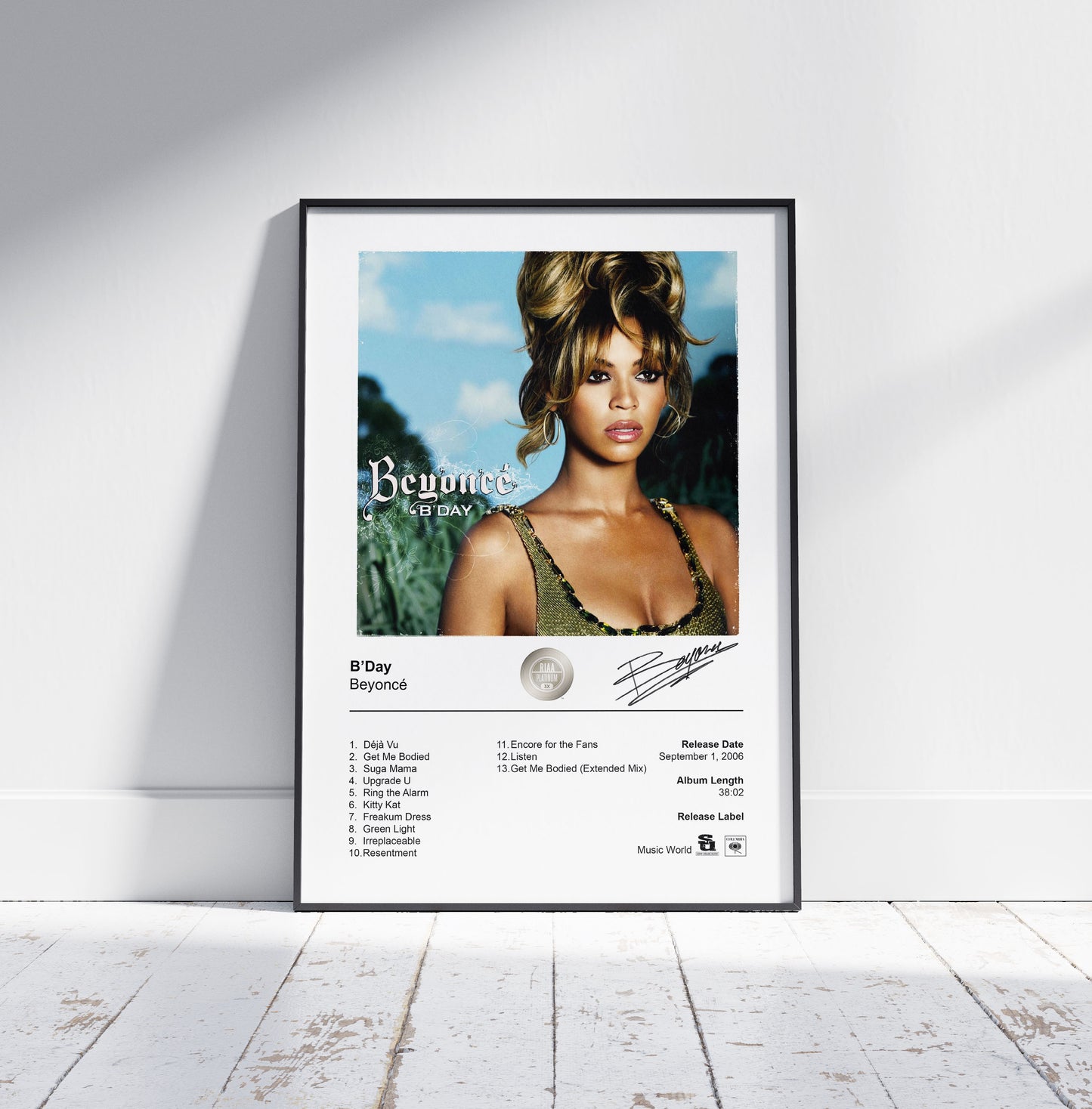 Beyoncé Poster - B'Day Album Cover Poster Print