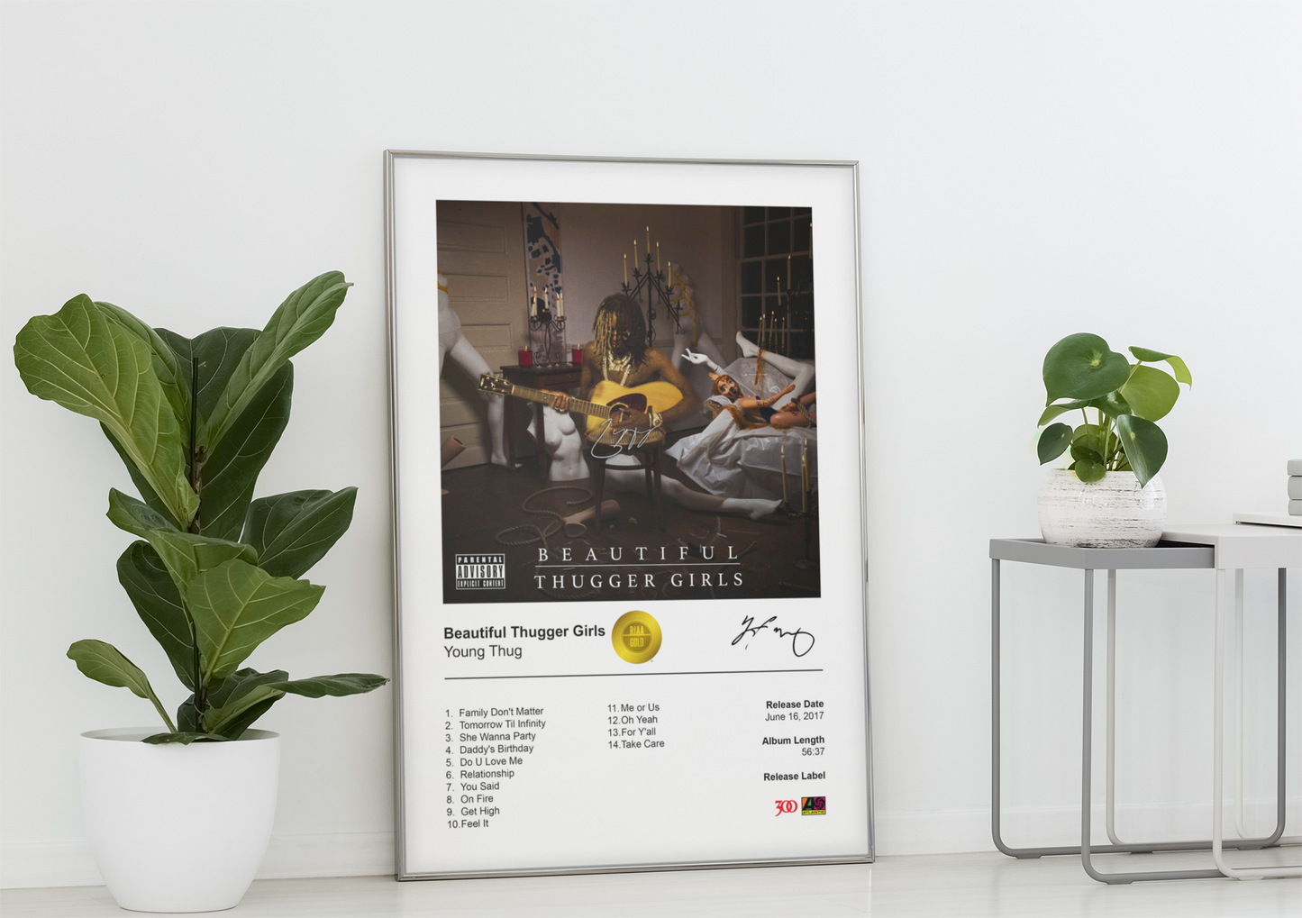 Young Thug Poster - Beautiful Thugger Girls Album Cover Poster Print