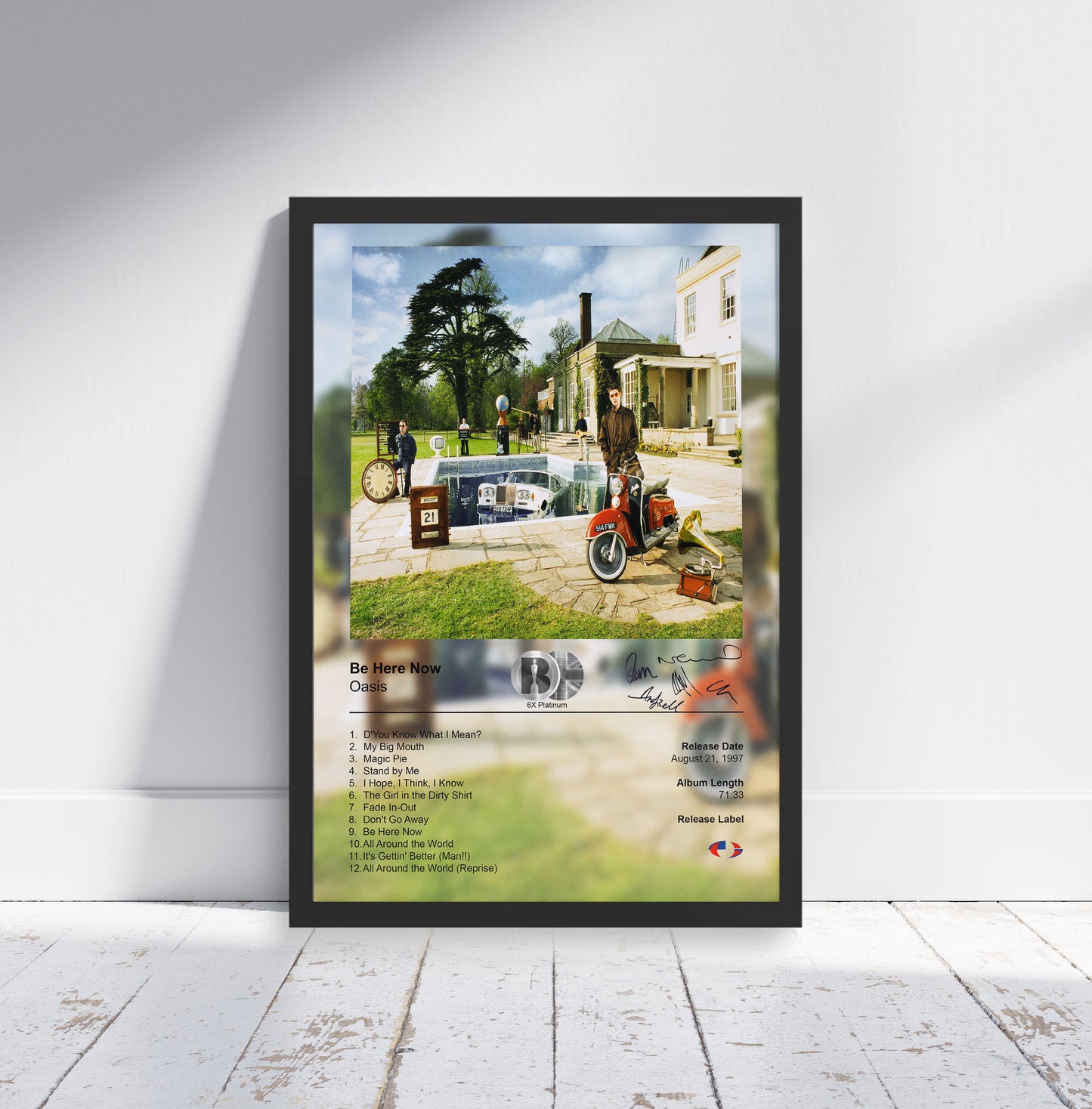 Oasis Poster - Be Here Now Album Cover Poster Print - STUDIO EDITION