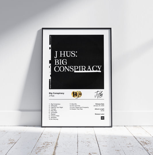 J Hus Poster - Big Conspiracy Album Cover Poster Print