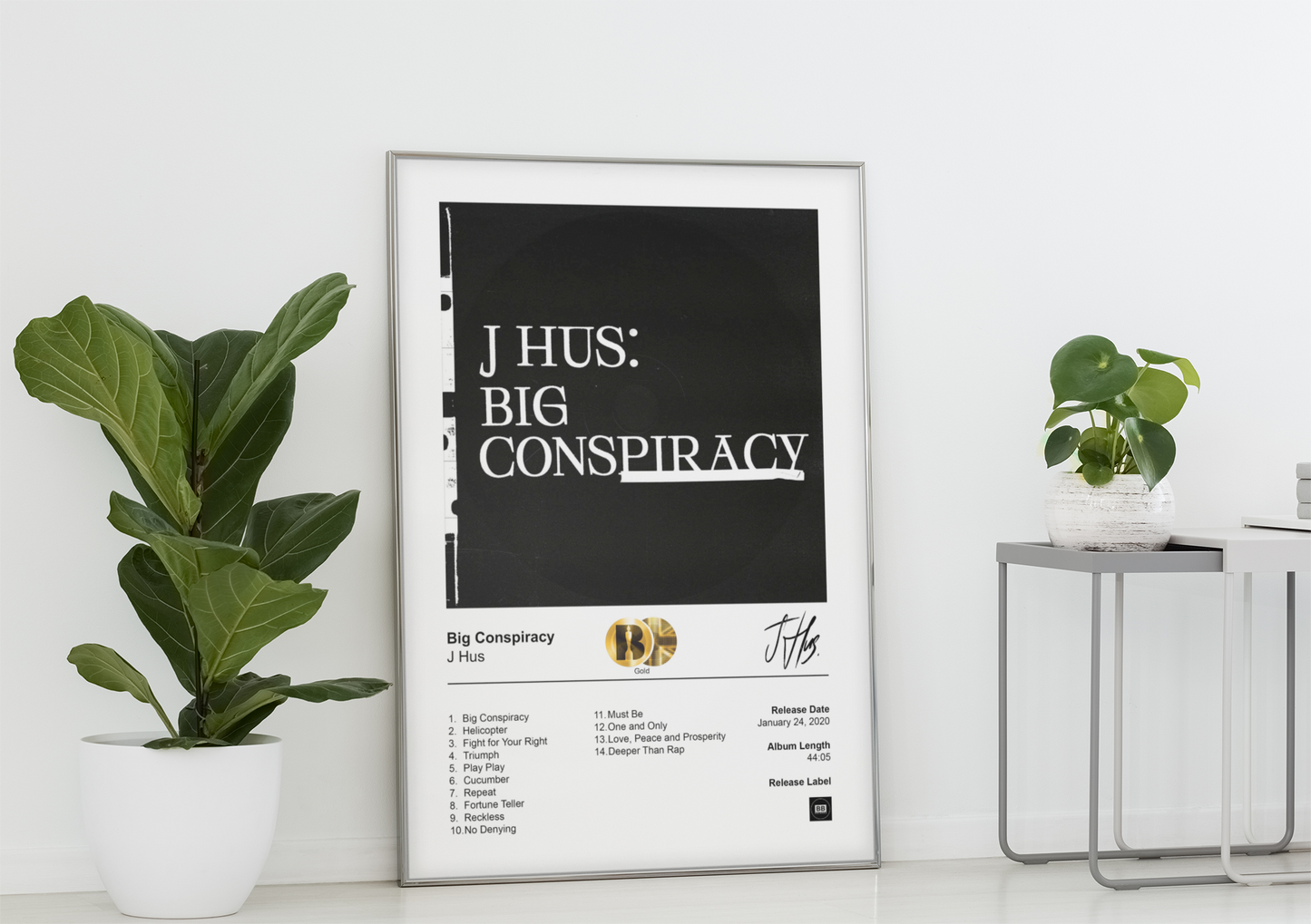 J Hus Poster - Big Conspiracy Album Cover Poster Print