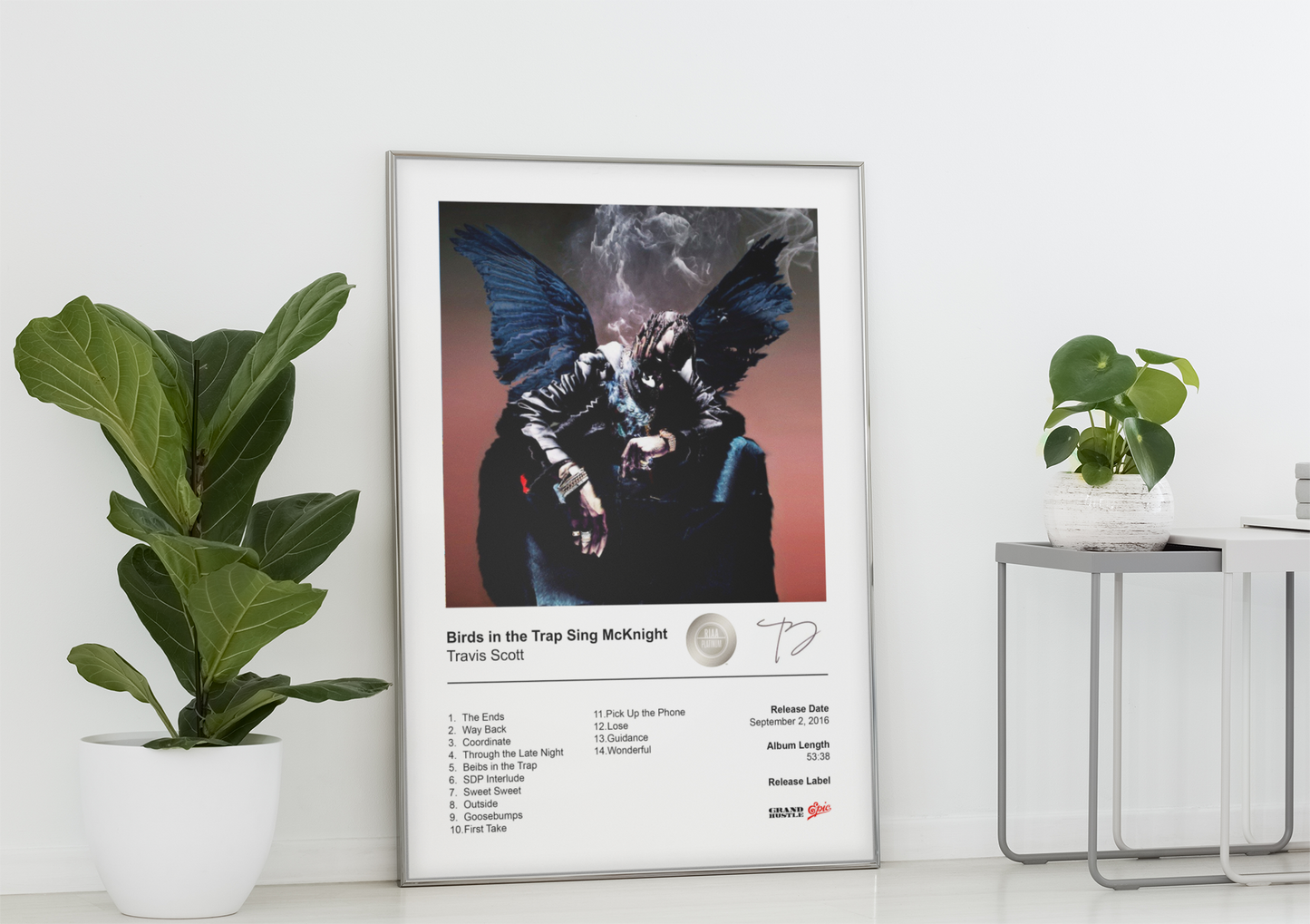 Travis Scott Poster - Birds in the Trap Sing McKnight Album Cover Poster Print