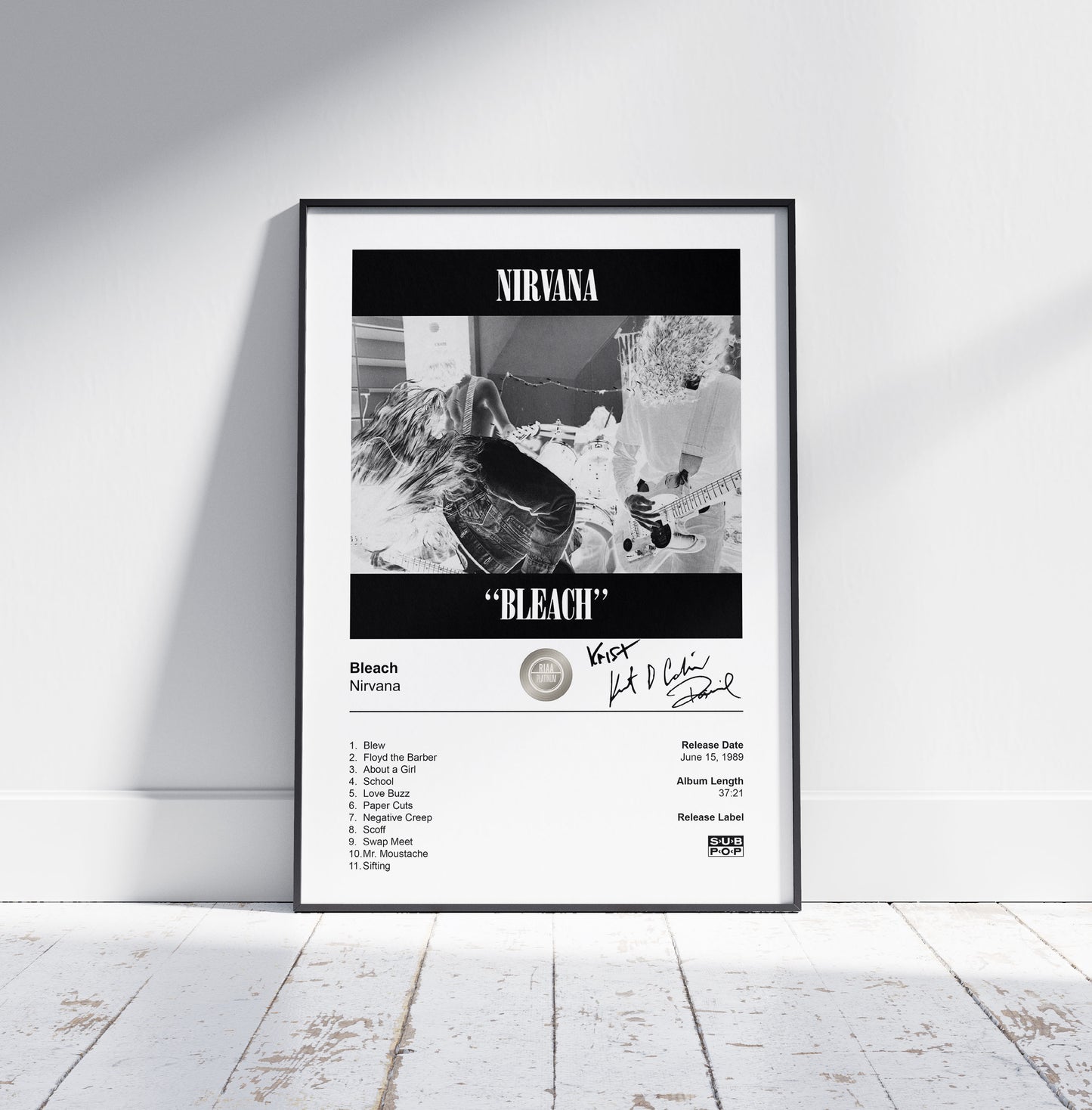 Nirvana Poster - Bleach Album Cover Poster Print