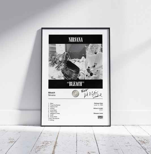 Nirvana Poster - Bleach Album Cover Poster Print