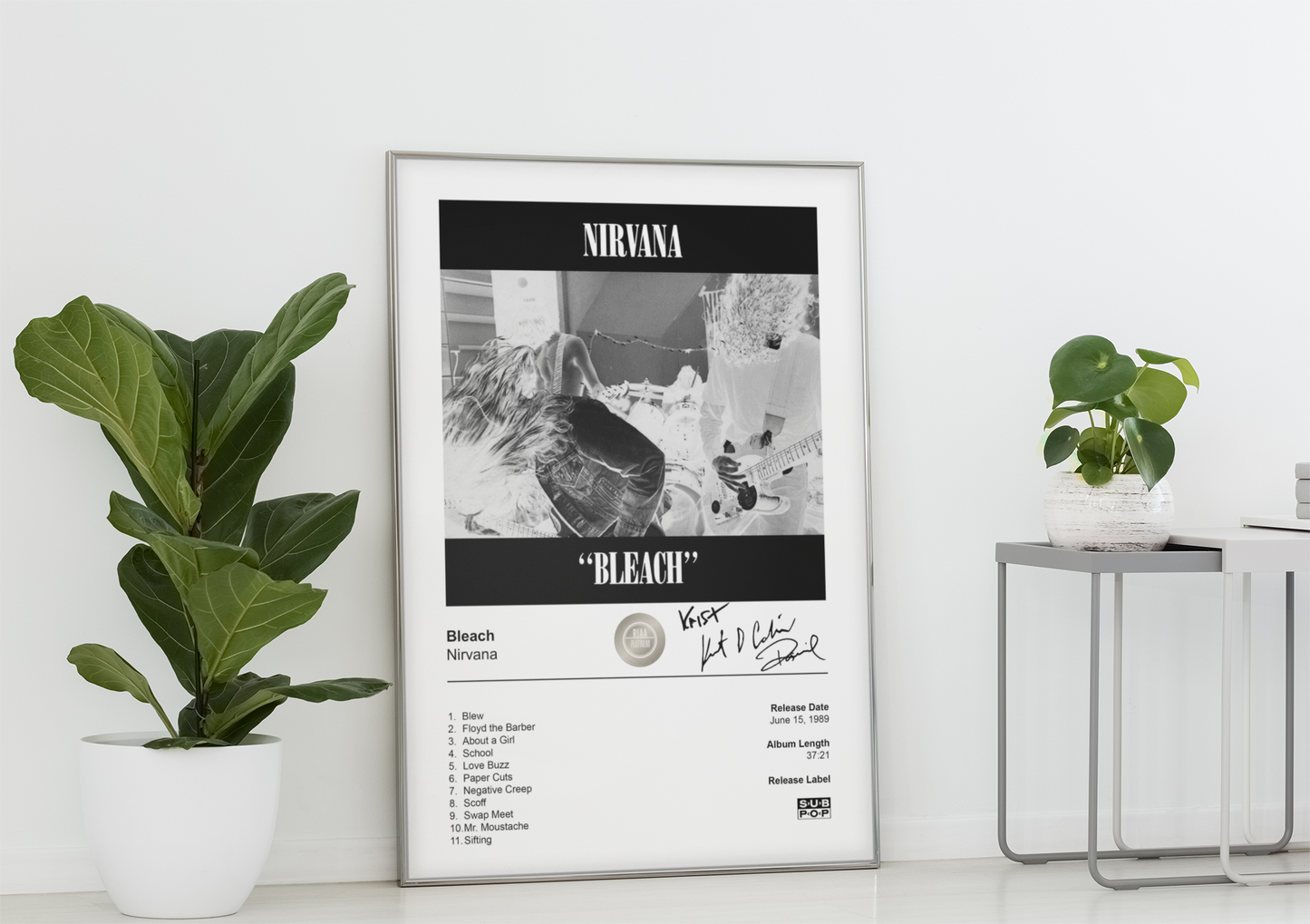 Nirvana Poster - Bleach Album Cover Poster Print