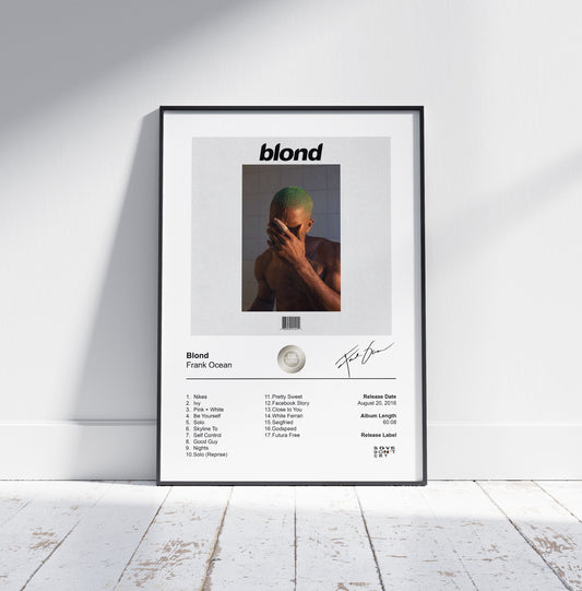 Frank Ocean Poster - Blond Album Cover Poster Print