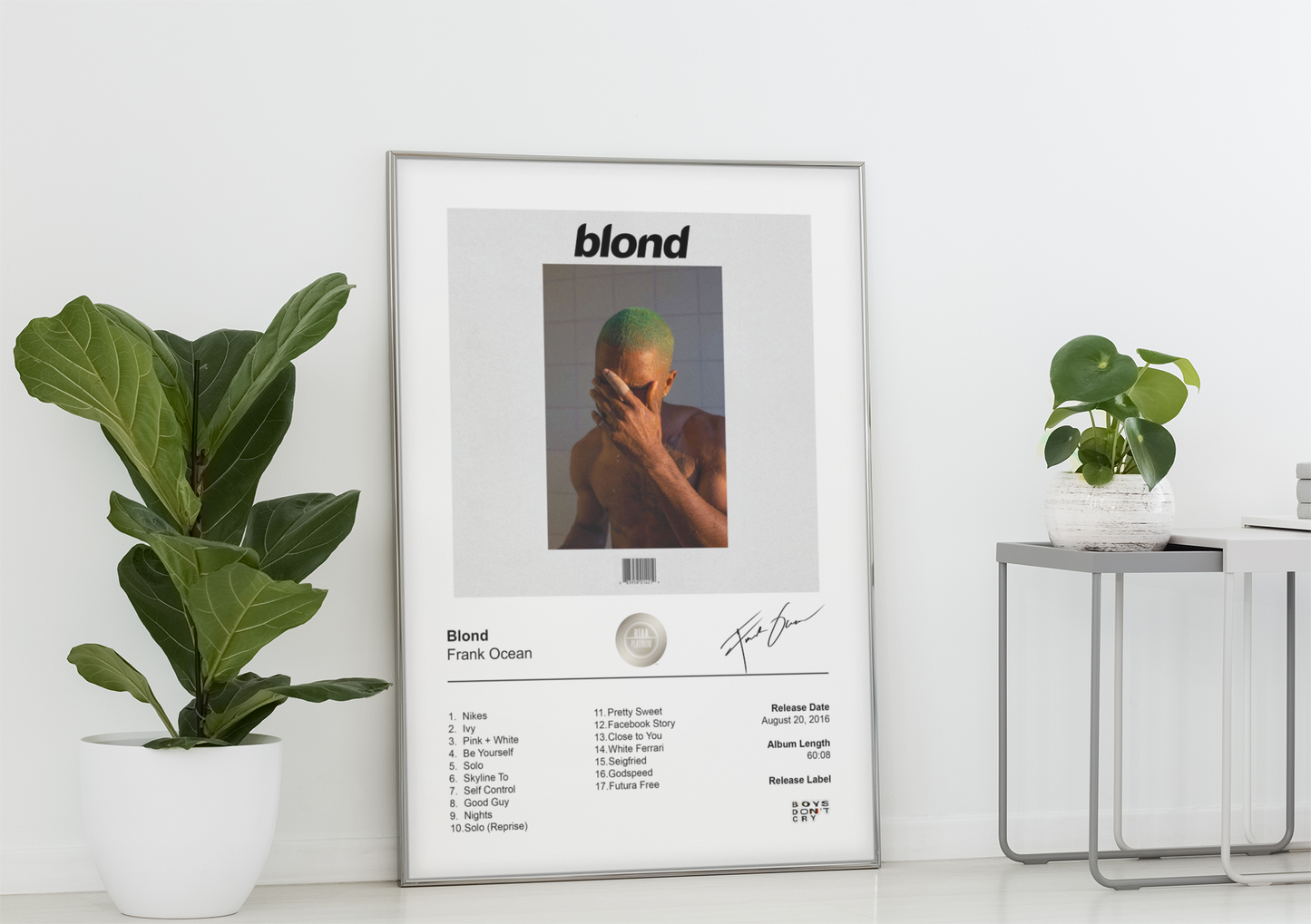 Frank Ocean Poster - Blond Album Cover Poster Print