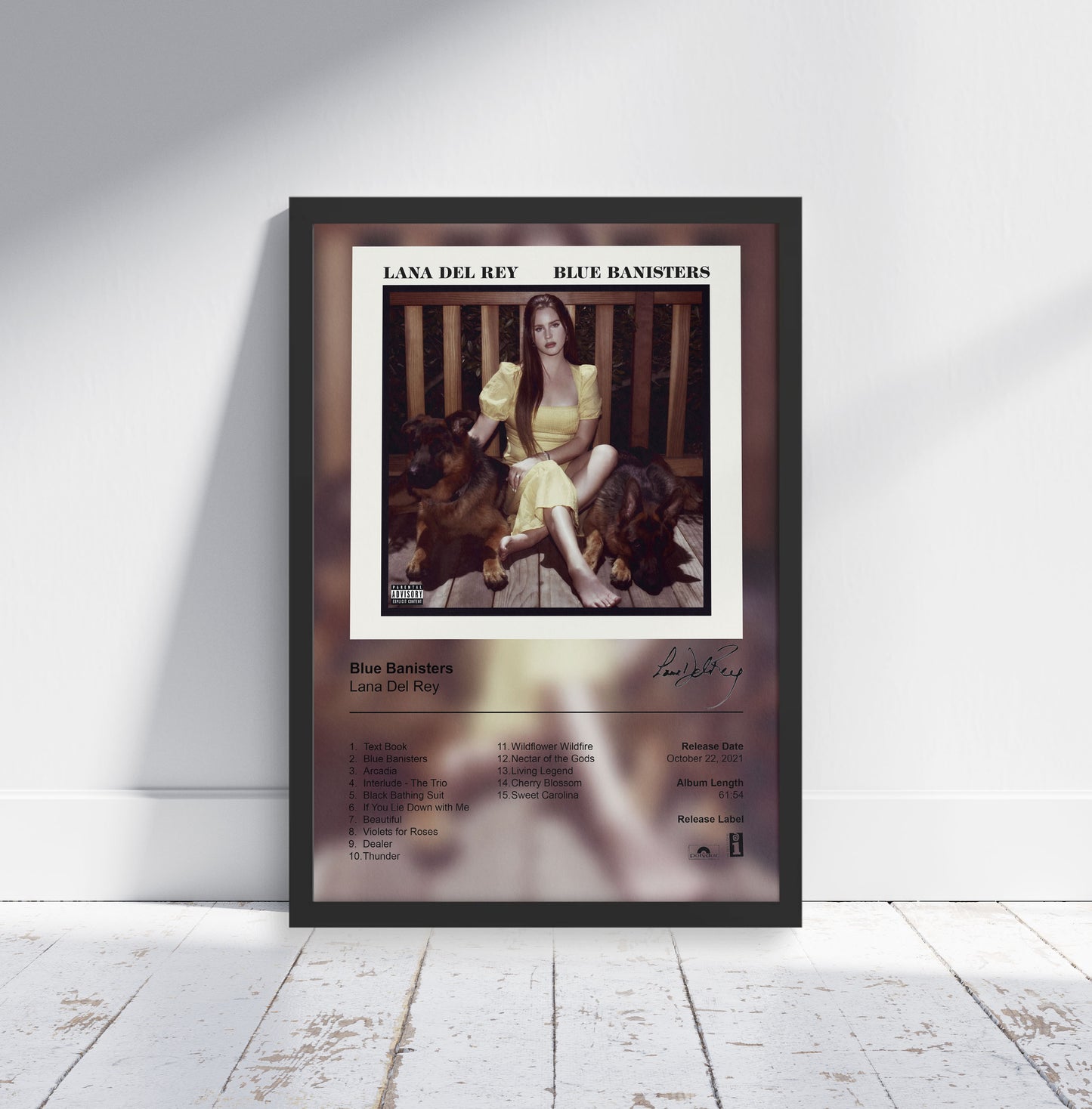 Lana Del Rey Poster - Blue Banisters Album Cover Poster Print - STUDIO EDITION