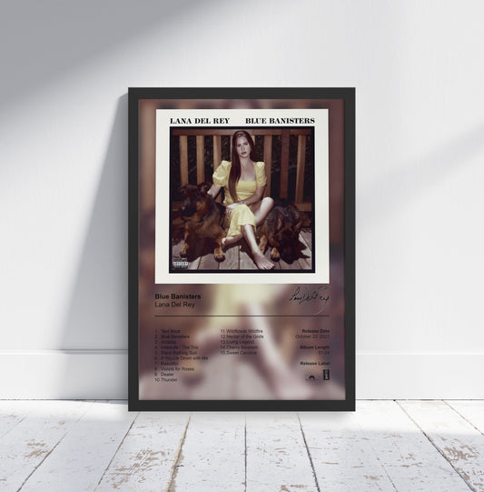 Lana Del Rey Poster - Blue Banisters Album Cover Poster Print - STUDIO EDITION