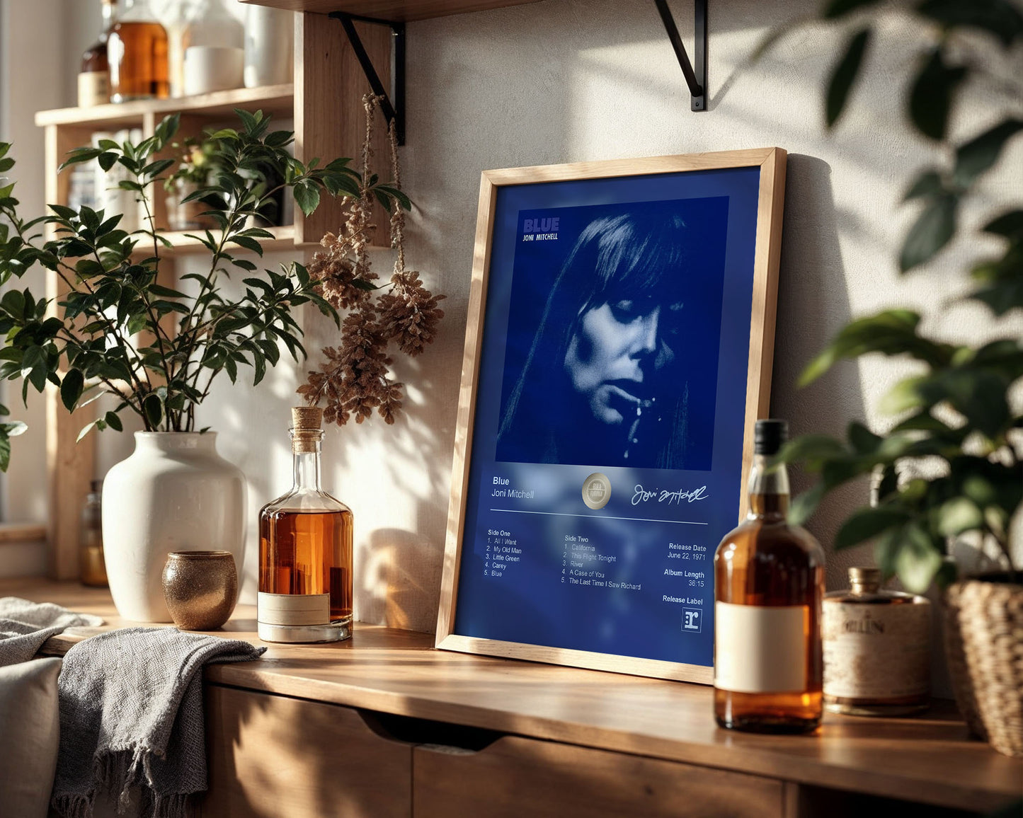 Joni Mitchell Poster - Blue Album Cover Poster Print - STUDIO EDITION