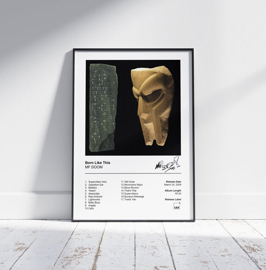 MF DOOM Poster - Born Like This Album Cover Poster Print