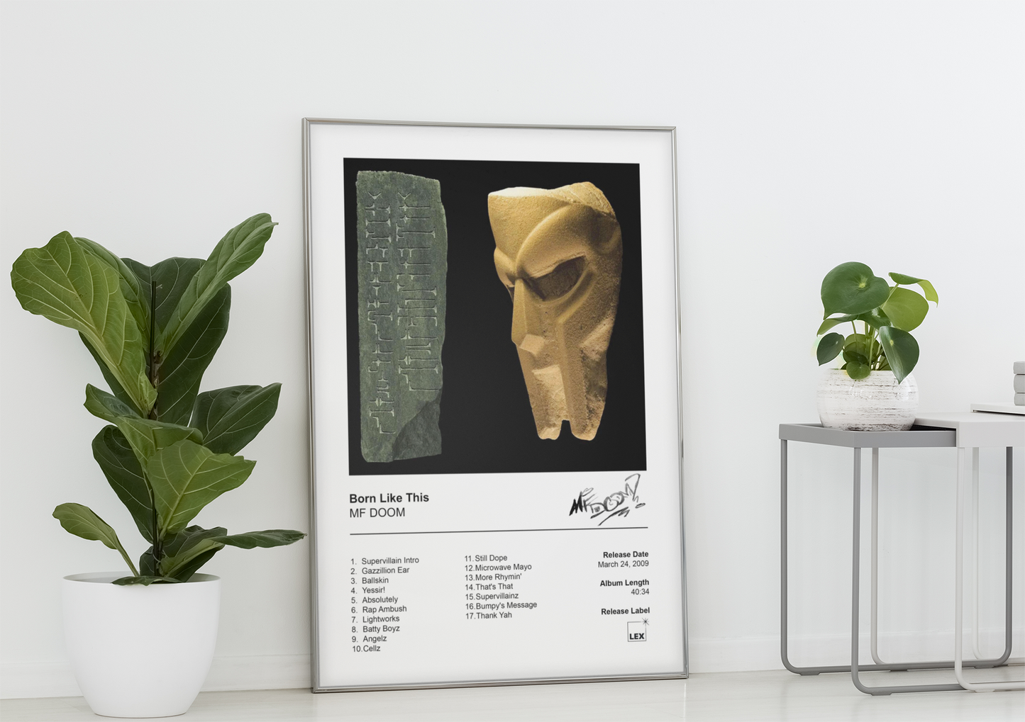 MF DOOM Poster - Born Like This Album Cover Poster Print