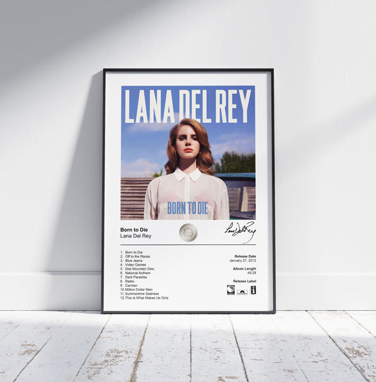 Lana Del Rey Poster - Born to Die Album Cover Poster Print