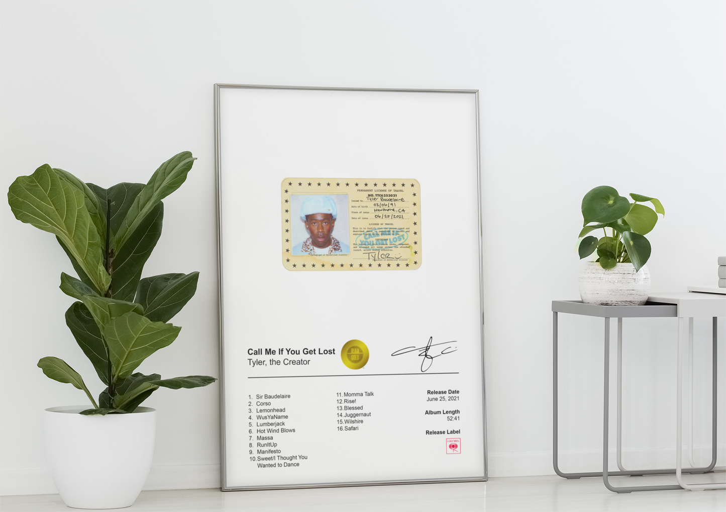 Tyler, the Creator Poster - Call Me If You Get Lost Album Cover Poster Print