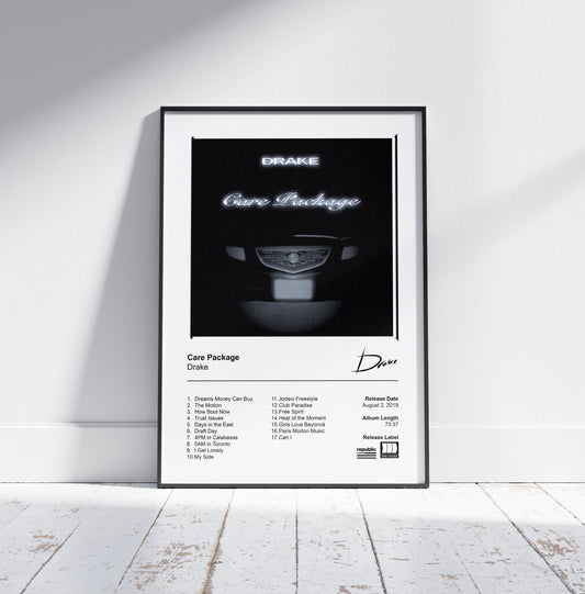 Drake Poster - Care Package Album Cover Poster Print