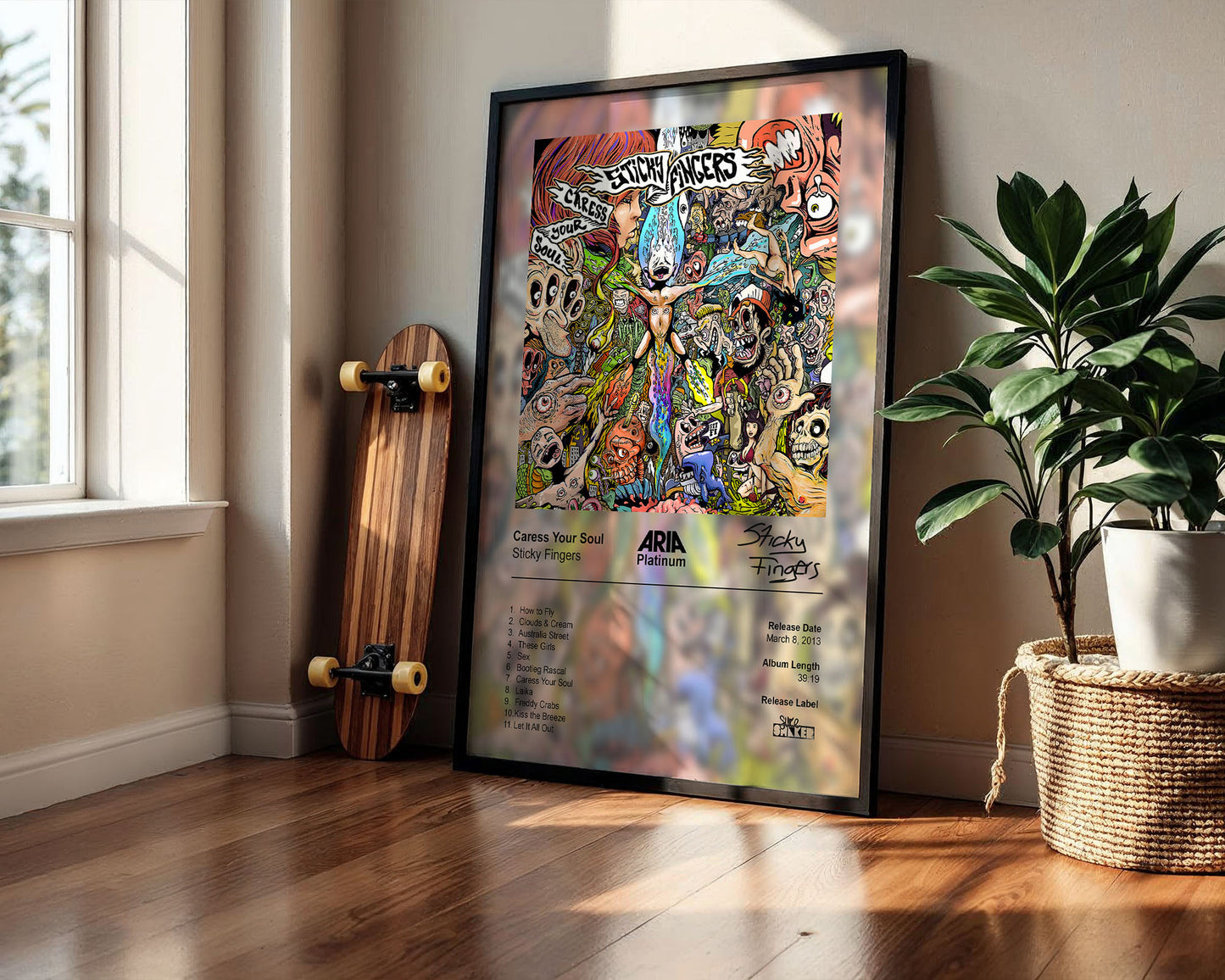 Sticky Fingers Poster - Caress Your Soul Album Cover Poster Print - STUDIO EDITION